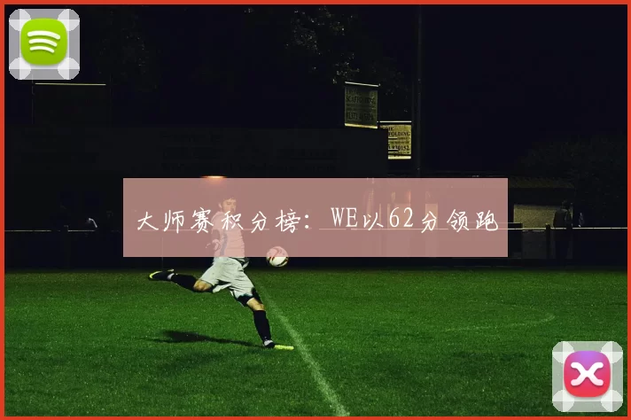 大师赛积分榜：WE以62分领跑